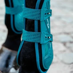 Kentucky Horsewear - Guêtres ouvertes Bamboo Elastic emeraude x2