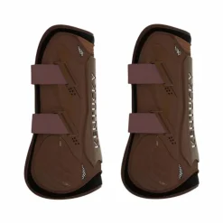 Kentucky Horsewear - Guêtres ouvertes Bamboo Elastic marron x2