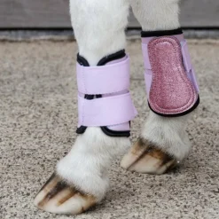 Kentucky Horsewear - Guêtres antérieurs paillette Sammy Collection vieux rose