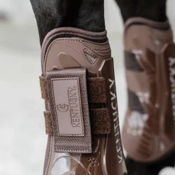 Kentucky Horsewear - Guêtres ouvertes velcro marron x2