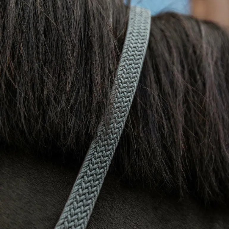Kentucky Horsewear - Longe nylon tressé gris 2 m