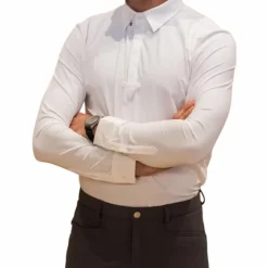 Kentucky Horsewear - Polo de concours manches longues homme Classic blanc