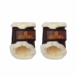 Kentucky Horsewear - Protège-boulets turnout cuir marron