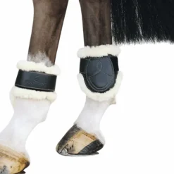 Kentucky Horsewear - Protège-boulets cuir mouton noir