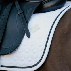 Kentucky Horsewear - Tapis de dressage Glitter Rope blanc et noir
