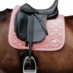 Kentucky Horsewear - Tapis de dressage Sammy glitter pearls vieux rose