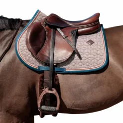 Kentucky Horsewear - Tapis de selle pied de poule bordeaux/ navy