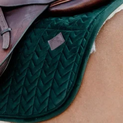 Kentucky Horsewear - Tapis de selle Skin Friendly Velvet vert sapin