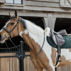 Kentucky Horsewear - Tapis de selle Skin Friendly Velvet vert sapin
