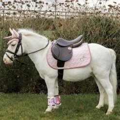 Kentucky Horsewear - Tapis de selle tête de licorne paillettes rose tendre