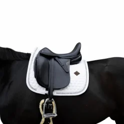Kentucky Horsewear - Tapis de dressage Glitter Band blanc/ argent