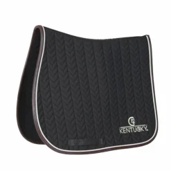 Kentucky Horsewear - Tapis de selle Fishbone noir cuir
