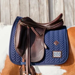 Kentucky Horsewear - Tapis de dressage fishbone marine
