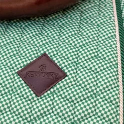 Kentucky Horsewear - Tapis de selle Velvet Printing chess vert