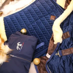 Kentucky Horsewear - Tapis de selle Skin Friendly Velvet marine