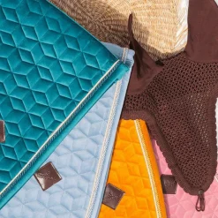 Kentucky Horsewear - Tapis de selle Velvet Jumping Vieux rose