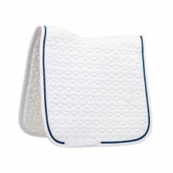 Kentucky Horsewear - Tapis de dressage Glitter Rope blanc et marine