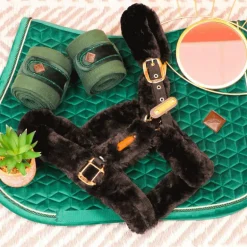 Kentucky Horsewear - Tapis de selle Velvet Jumping Vert Foncé