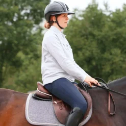 Kentucky Horsewear - Tapis de selle Basic Velvet jumping gris