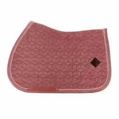 Kentucky Horsewear - Tapis de selle Velvet Jumping Vieux rose pour minis