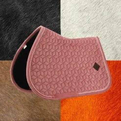 Kentucky Horsewear - Tapis de selle Velvet Jumping Vieux rose pour minis