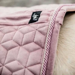 Kentucky Horsewear - Tapis de selle Velvet Jumping Vieux rose pour minis