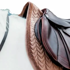 Kentucky Horsewear - Tapis de selle Velvet Pearls jumping beige