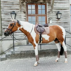 Kentucky Horsewear - Tapis de selle Velvet Pearls jumping beige