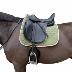 Kentucky Horsewear - Tapis de dressage Softshell Onion Quilt kaki/ vieux rose