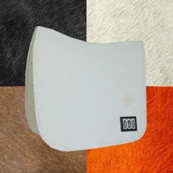 Kentucky Horsewear - Tapis de dressage fishbone blanc avec numéros