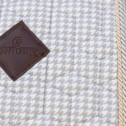 Kentucky Horsewear - Tapis de dressage Velvet Printing pied de poule gris/ blanc