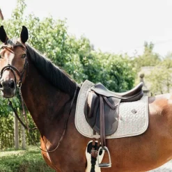 Kentucky Horsewear - Tapis de dressage Pied de Poule beige