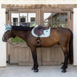 Kentucky Horsewear - Tapis de selle Velvet Printing flags light blue