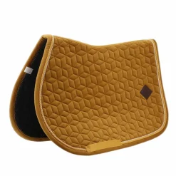Kentucky Horsewear - Tapis de selle Velvet Jumping Moutarde pour minis