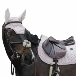 Kentucky Horsewear - Tapis de selle Velvet Pearls jumping rose tendre