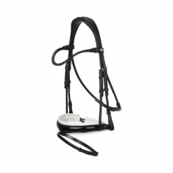 LeMieux - Bridon de dressage Kudos Patent noir/ blanc