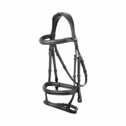 LeMieux - Bridon double muserolle Kudos noir/ argent