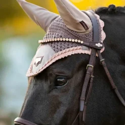 LeMieux - Frontal Classique en cuir noir Diamante Rosé