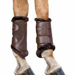 LeMieux - Guêtres fermées Fleece Lined marron (x2)