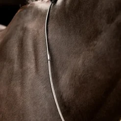 LeMieux - Rênes en caoutchouc doublées sur la moitié Rubber Half noir/ argent