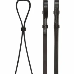 LeMieux - Rênes en cuir Curb marron/ argent