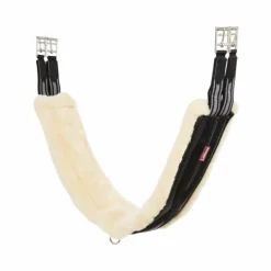 LeMieux - Sangle anatomique doublée polaire Fleece Lined noir/ naturel