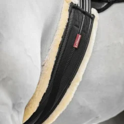 LeMieux - Sangle anatomique doublée polaire Fleece Lined noir/ naturel