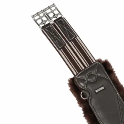 LeMieux - Sangle longue en cuir doublure amovible laine synthétique Arika marron