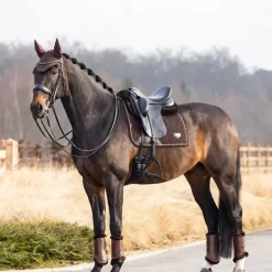 LeMieux - Tapis de dressage Puissance Suede Square marron