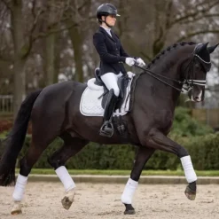 LeMieux - Tapis de dressage Crystal Suede Square blanc