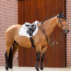 LeMieux - Tapis de selle Crystal Suede Close Contact Square blanc