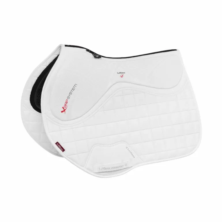 LeMieux - Tapis de selle Square X-Grip Twin Sided EuroJump blanc