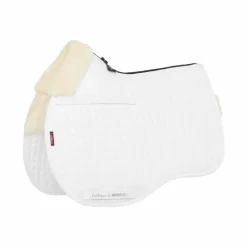 LeMieux - Tapis de selle Square Mixte Merino + blanc/ naturel