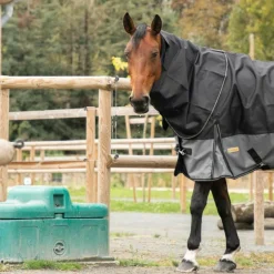 Loveson - Couverture d'extérieur Turnout Plus noir/ gris 100g